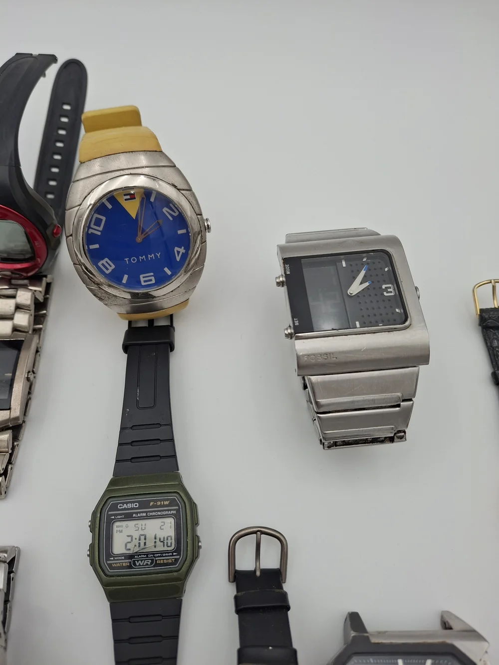 Men's Watch Lot (Skagen, Diesel, Casio, Kenneth Cole) For Parts Or Repair